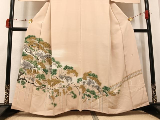 平和屋着物●豪華色留袖　作家物　松　暈し染め　正絹　逸品　AABJ3927ph