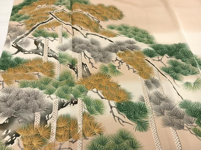 平和屋着物●豪華色留袖　作家物　松　暈し染め　正絹　逸品　AABJ3927ph