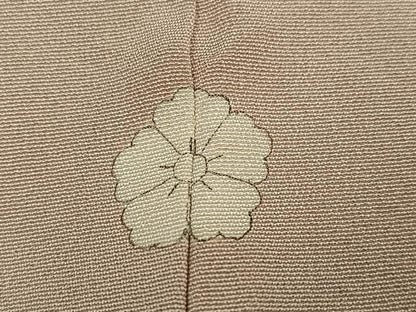 平和屋着物●上質な色無地　灰梅色　正絹　逸品　AABJ3928ph