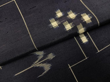平和屋着物●本場琉球絣　紬　正絹　逸品　AABJ3929ph