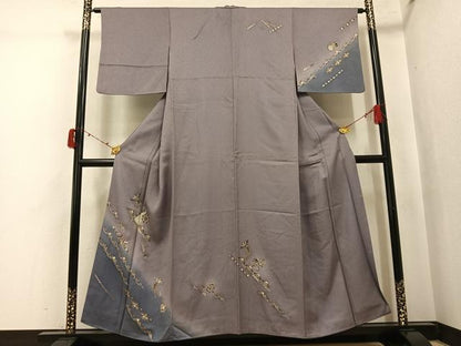 平和屋着物●訪問着　花鳥文　暈し染め　金彩　正絹　逸品　AABJ3931ph
