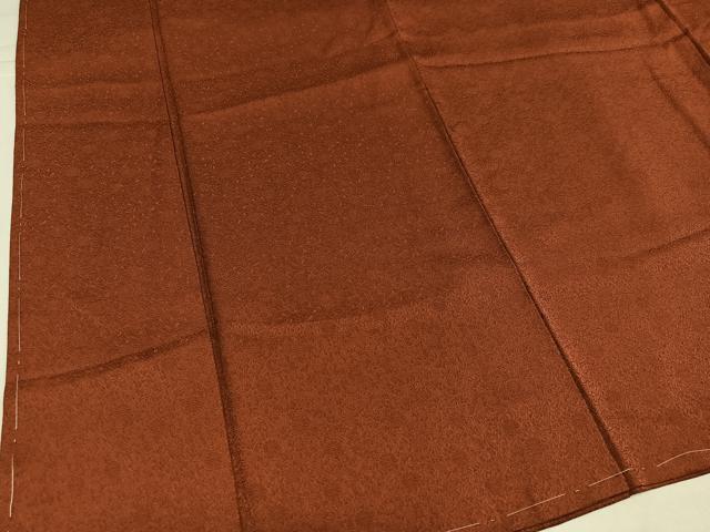 平和屋着物●上質な色無地　花唐草地紋　雀茶色　正絹　逸品　未使用　AABJ3942ph