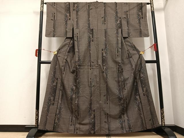 平和屋着物●本場大島紬　カタス7マルキ　更紗文　さが美扱い　正絹　逸品　AABJ3944ph