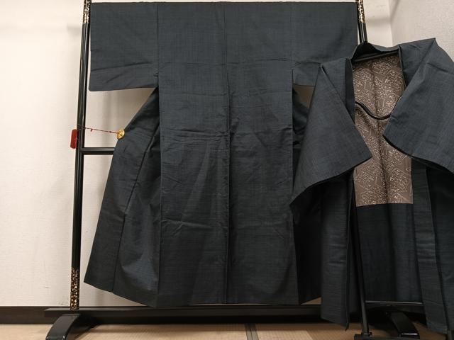 平和屋着物●男性　本場大島紬　アンサンブル　100亀甲　総詰め　正絹　逸品　AABJ3945ph