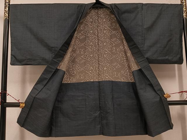 平和屋着物●男性　本場大島紬　アンサンブル　100亀甲　総詰め　正絹　逸品　AABJ3945ph