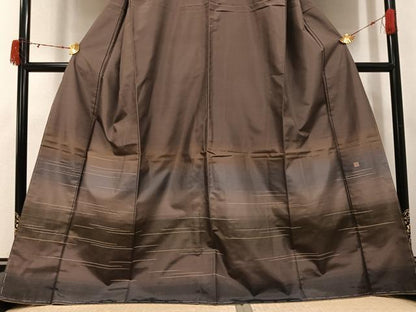 平和屋着物●紬　訪問着　作家物　霞文　正絹　逸品　未使用　AABJ3946ph