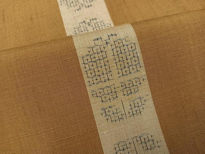 平和屋着物●結城紬　間道　さが美扱い　正絹　逸品　AABJ3954ph