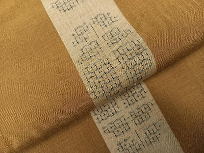 平和屋着物●結城紬　間道　さが美扱い　正絹　逸品　AABJ3954ph