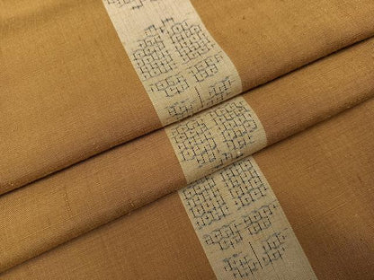 平和屋着物●結城紬　間道　さが美扱い　正絹　逸品　AABJ3954ph