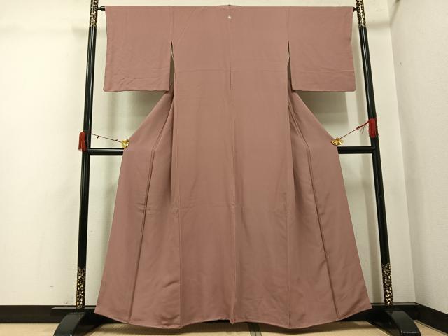 平和屋着物●上質な色無地　鴇浅葱色　正絹　逸品　未使用　AABJ3957ph