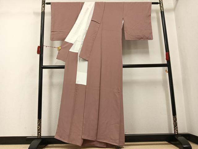 平和屋着物●上質な色無地　鴇浅葱色　正絹　逸品　未使用　AABJ3957ph
