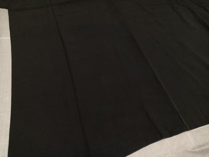 平和屋着物●男性　黒紋付・羽織セット　正絹　逸品　AABJ3959ph
