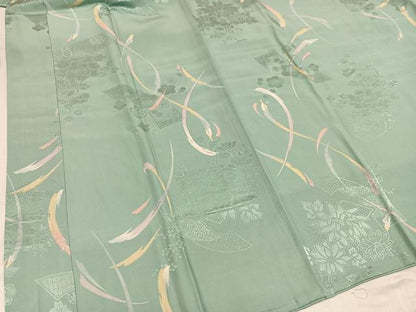 平和屋着物●長襦袢　袷　花地紋　正絹　逸品　AABJ3960ph