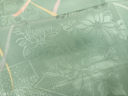 平和屋着物●長襦袢　袷　花地紋　正絹　逸品　AABJ3960ph