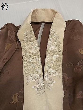平和屋着物●長襦袢　無双仕立て　寿光織　鈴花地紋　金糸　半衿刺繍　正絹　逸品　AABJ3963ph