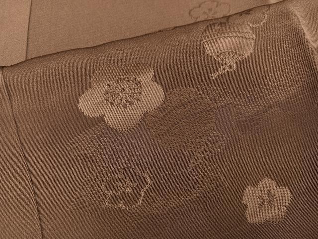 平和屋着物●長襦袢　無双仕立て　寿光織　鈴花地紋　金糸　半衿刺繍　正絹　逸品　AABJ3963ph