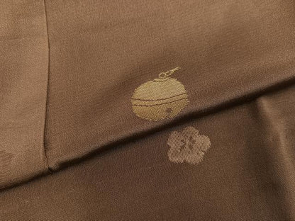 平和屋着物●長襦袢　無双仕立て　寿光織　鈴花地紋　金糸　半衿刺繍　正絹　逸品　AABJ3963ph