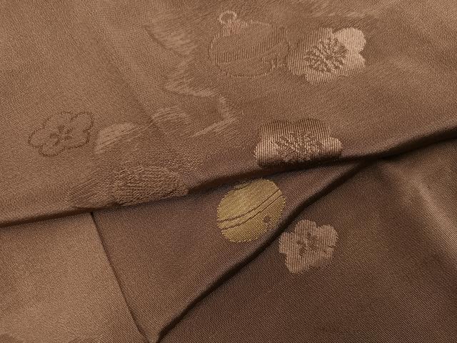 平和屋着物●長襦袢　無双仕立て　寿光織　鈴花地紋　金糸　半衿刺繍　正絹　逸品　AABJ3963ph