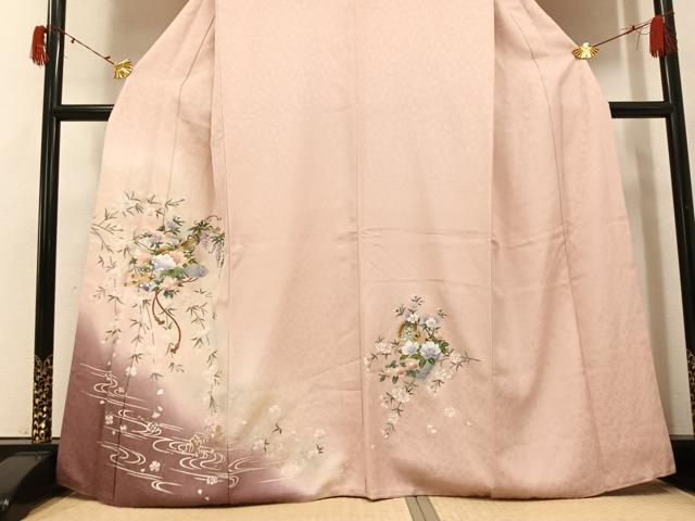 平和屋着物●訪問着　花鼓文　暈し染め　金銀彩　さが美扱い　正絹　逸品　AABJ3965ph