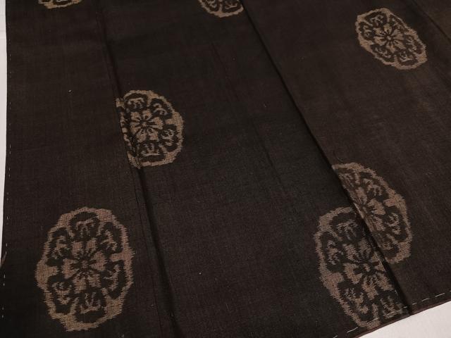 平和屋着物●上質な紬　舞花文　正絹　逸品　AABJ3966ph