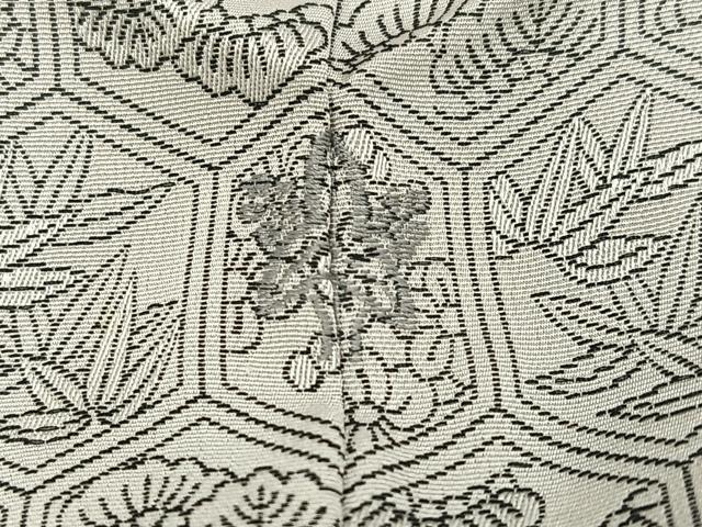 平和屋着物●お召　松竹梅亀甲文　正絹　逸品　AABJ3970ph