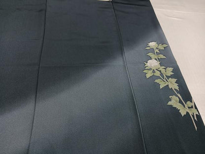 平和屋着物●訪問着　中国三大刺繍　相良刺繍　枝花文　正絹　逸品　AABJ3972ph