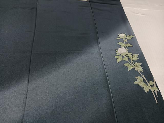 平和屋着物●訪問着　中国三大刺繍　相良刺繍　枝花文　正絹　逸品　AABJ3972ph