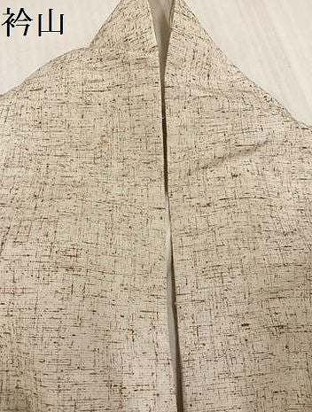 平和屋着物●訪問着　ぜんまい紬　飛鶴満月　正絹　逸品　AABJ3974ph