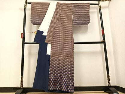 平和屋着物●訪問着　幾何学文様　正絹　逸品　AABJ3975ph