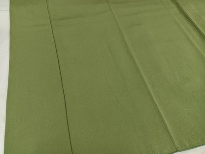 平和屋着物●上質な色無地　柳茶色　正絹　逸品　未使用　AABJ3976ph