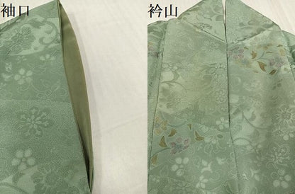 平和屋着物●上質な小紋　地紋起こし　花唐草文　正絹　逸品　AABJ3979ph