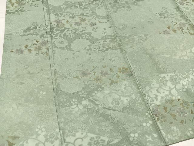 平和屋着物●上質な小紋　地紋起こし　花唐草文　正絹　逸品　AABJ3979ph