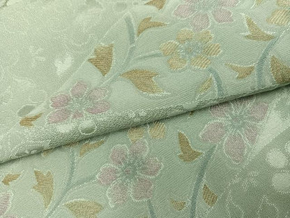 平和屋着物●上質な小紋　地紋起こし　花唐草文　正絹　逸品　AABJ3979ph