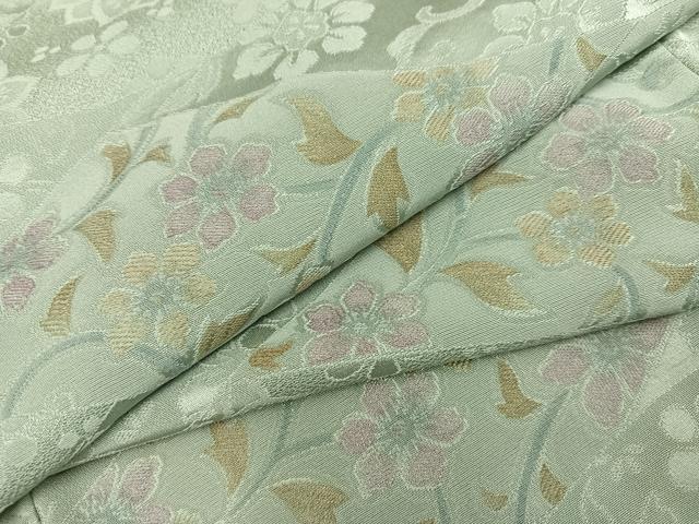 平和屋着物●上質な小紋　地紋起こし　花唐草文　正絹　逸品　AABJ3979ph