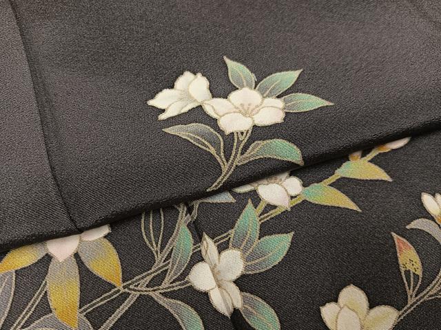 平和屋着物●京加賀友禅　松本健一　訪問着　枝花文　正絹　逸品　AABJ3980ph