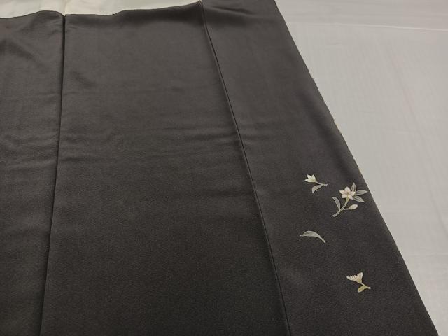 平和屋着物●京加賀友禅　松本健一　訪問着　枝花文　正絹　逸品　AABJ3980ph
