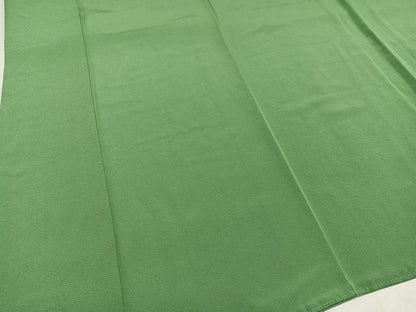 平和屋着物●上質な色無地　柳染色　正絹　逸品　AABJ3981ph