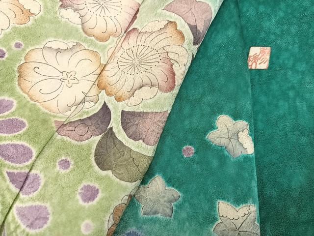 平和屋着物●訪問着　作家物　辻が花　絞り　銀通し地　正絹　逸品　未使用　AABJ3987ph