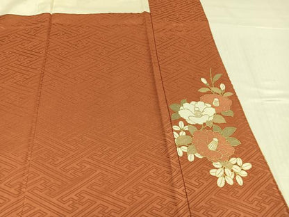平和屋着物●豪華振袖　駒刺繍　花車文　金彩　正絹　逸品　AABJ3988ph