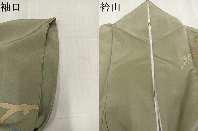平和屋着物●訪問着　作家物　源氏模様　金彩　正絹　逸品　AABJ3992ph