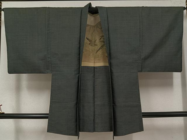 平和屋着物▼男性　本場大島紬　アンサンブル　100亀甲　総詰め　正絹　逸品　AABJ3993ph