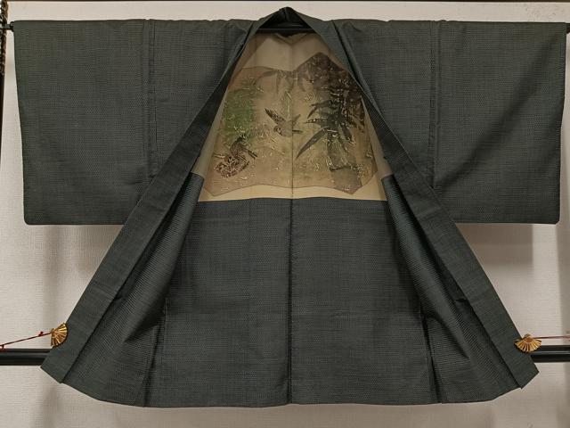 平和屋着物▼男性　本場大島紬　アンサンブル　100亀甲　総詰め　正絹　逸品　AABJ3993ph