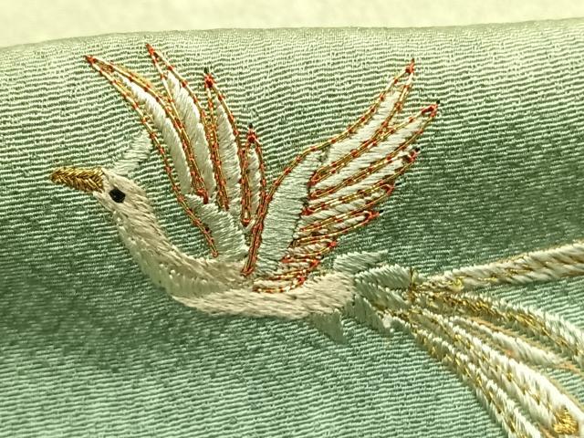 平和屋着物●訪問着　駒刺繍　松竹梅　亀　飛鳥文　暈し染め　金糸　金彩　正絹　逸品　AABJ4002fy