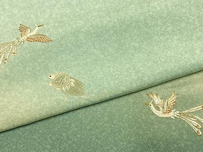 平和屋着物●訪問着　駒刺繍　松竹梅　亀　飛鳥文　暈し染め　金糸　金彩　正絹　逸品　AABJ4002fy