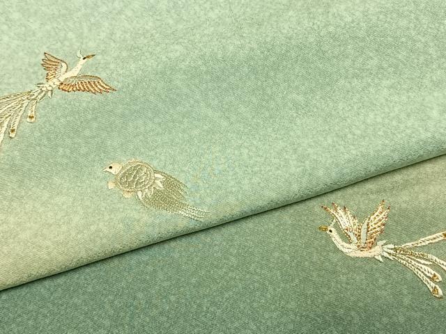 平和屋着物●訪問着　駒刺繍　松竹梅　亀　飛鳥文　暈し染め　金糸　金彩　正絹　逸品　AABJ4002fy