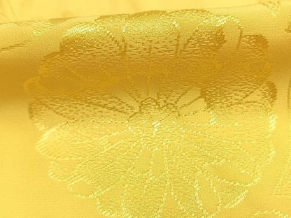 平和屋着物●振袖用長襦袢　無双仕立て　辻が花地紋　支子色　正絹　逸品　AABJ4003fy