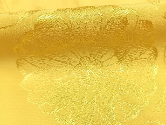 平和屋着物●振袖用長襦袢　無双仕立て　辻が花地紋　支子色　正絹　逸品　AABJ4003fy
