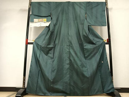平和屋着物●本場縞大島紬　作家物　堅牢染　霞文　織工房藤山謹製　証紙付き　正絹　逸品　AABJ4004fy