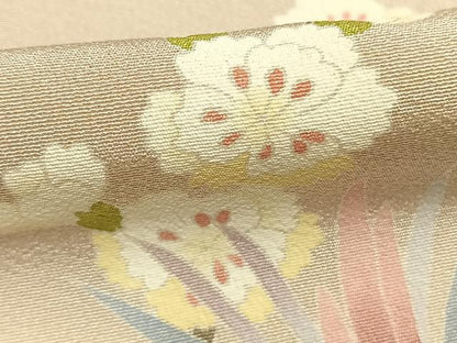 平和屋着物●十日町友禅作家　岡村蒼風　訪問着　風景花文　暈し染め　正絹　逸品　AABJ4008fy