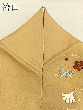 平和屋着物●訪問着　駒刺繍　草花文　金彩　鈴乃屋扱い　正絹　逸品　AABJ4012fy